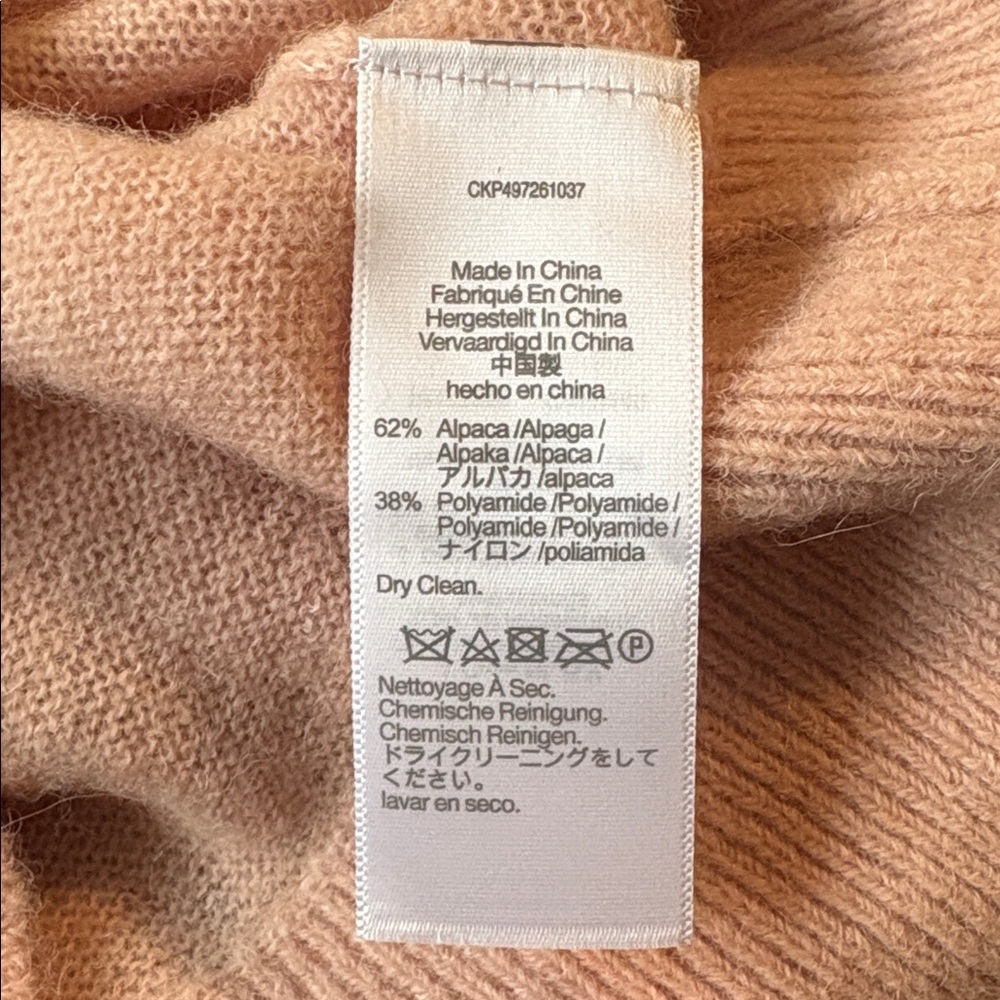 NWT Madewell Alpaca-Blend V-Neck Cardigan Sweater Women’s Small Pale Blush Pink - Picture 8 of 8